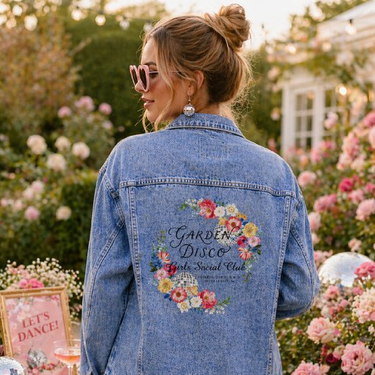 Garten Disco | Brautjungfer Brautjungfer Begleiter Jeansjacke