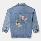 Garten Disco | Brautjungfer Brautjungfer Begleiter Jeansjacke (Rückseite)