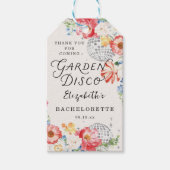 Garten Disco Junggesellinnenabschied Danke Geschenkanhänger (Vorderseite)