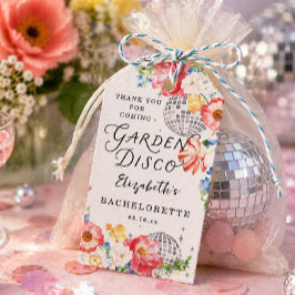 Garten Disco Junggesellinnenabschied Danke Geschenkanhänger