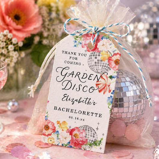 Garten Disco Junggesellinnenabschied Danke Geschenkanhänger
