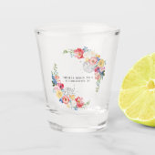 Garten Disco Junggesellinnenabschied Maßgeschneide Schnapsglas (Vorderseite)