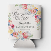 Garten Disco Junggesellinnenabschied Monogramm Dosenkühler (Rückseite)