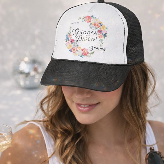 Garten Disco Junggesellinnenabschied Monogramm Truckerkappe