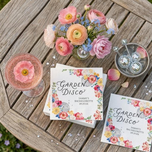 Garten Disco Junggesellinnenabschied Servietten