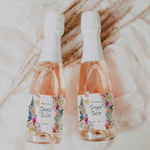 Garten Disco Mini Champagner Flaschenetiketten Schaumweinetikett