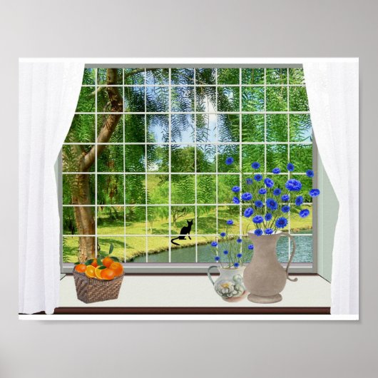 Garten durch mein Fenster, Poster (Vorne)