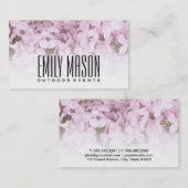 Garten Eden | Exquisite Blume, weiße Fassade Visitenkarte (Vorne/Hinten)