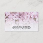 Garten Eden | Exquisite Blume, weiße Fassade Visitenkarte (Rückseite)