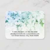 Garten Eden | Exquisite Blume, weiße Fassade Visitenkarte (Rückseite)