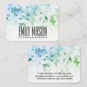 Garten Eden | Exquisite Blume, weiße Fassade Visitenkarte (Vorne/Hinten)