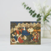 Garten Eden Mittelalter Kunst Postkarte (Stehend Vorderseite)