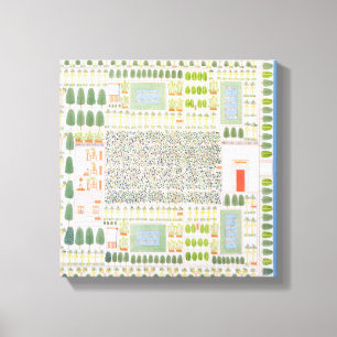 Garten eines hohen ägyptischen Würdenträgers, v Leinwanddruck