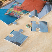 Garten eines Restaurants in Alacati, Izmir, Türkei Puzzle (Seite)