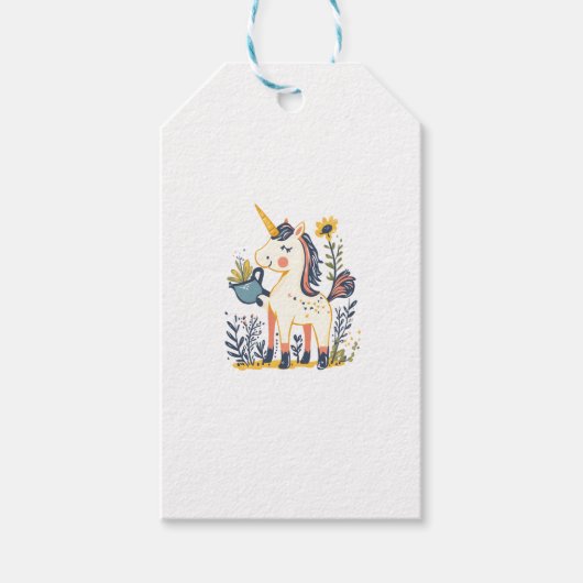 Garten-Einhorn des Bauern (1) Geschenkanhänger (Vorderseite)