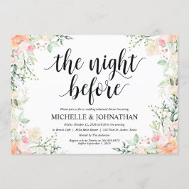 Garten-Eleganz-Hochzeits-Proben-Abendessen lädt Einladung