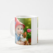 Garten-Elf-Katze Kaffeetasse (Vorderseite Links)