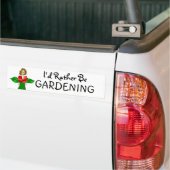Garten-Engel "ich würde vielmehr im Garten Autoaufkleber (Auf Lkw)