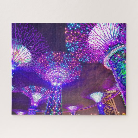 Gärten entlang der Bucht Singapur . Puzzle (Horizontal)