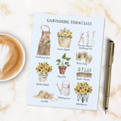 Garten Essential Sunflower Garden Tools Blue Postkarte