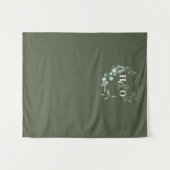 Garten Eukalyptus Monogramm Salbei Hochzeit Wandteppich (Vorderseite (Horizontal))