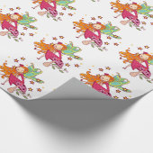 Garten-Fee auf Pilz Geschenkpapier (Ecke)