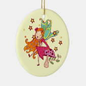 Garten-Fee auf Pilz Keramikornament (Rechts)
