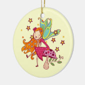 Garten-Fee auf Pilz Keramikornament (Links)