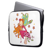 Garten-Fee auf Pilz Laptopschutzhülle (Vorderseite Links)