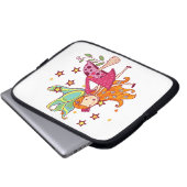 Garten-Fee auf Pilz Laptopschutzhülle (Vorne Knopf)