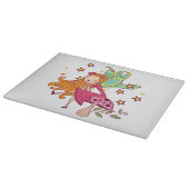 Garten-Fee auf Pilz Schneidebrett (Ecke)