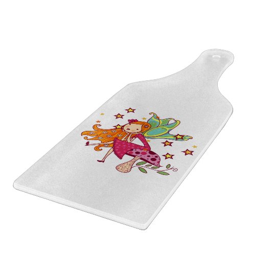 Garten-Fee auf Pilz Schneidebrett (Ecke)