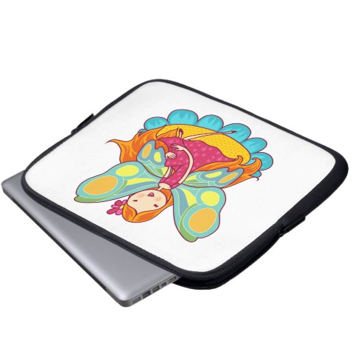 Garten-Fee Laptopschutzhülle (Vorne Knopf)