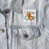 Garten-Fee mit Blumen Button (Beispiel)