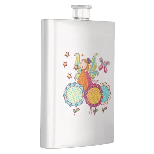 Garten-Fee mit Blumen Flachmann (Rechts)