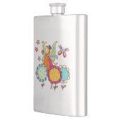 Garten-Fee mit Blumen Flachmann (Links)