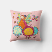 Garten-Fee mit Blumen Kissen (Rückseite)