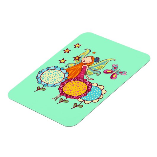 Garten-Fee mit Blumen Magnet (Linke Seite)