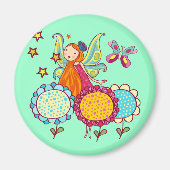 Garten-Fee mit Blumen Magnet (Vorne)