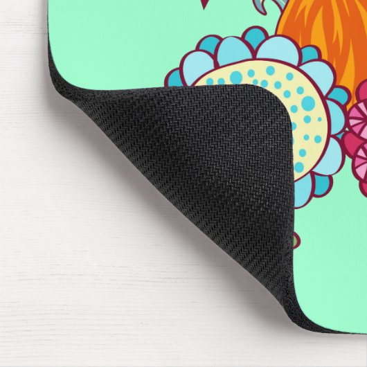 Garten-Fee mit Blumen Mousepad (Ecke)