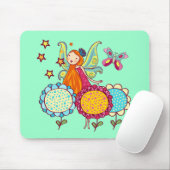 Garten-Fee mit Blumen Mousepad (Mit Mouse)
