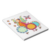 Garten-Fee mit Blumen Notizblock (angewinkelt)