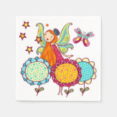 Garten-Fee mit Blumen Serviette (Vorderseite)