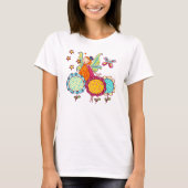 Garten-Fee mit Blumen T-Shirt (Vorderseite)