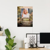 Garten-Feier-des-Lebens-Trauer-Willkommensschild Poster (Heimbüro)