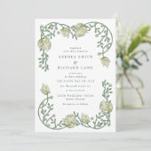 Garten-Feinmärchen-Hochzeitseinladungen Einladung (Stehend Vorderseite)