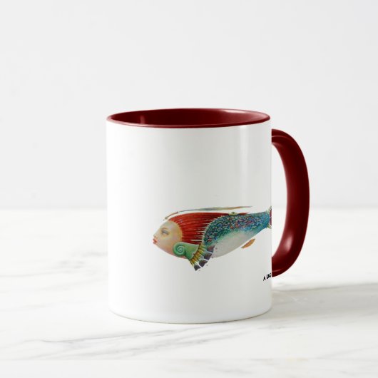 Garten-Fisch-Wecker-Tasse Tasse (VorderseiteRechts)