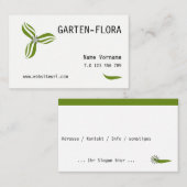 garten flora visitenkarte (Vorne/Hinten)