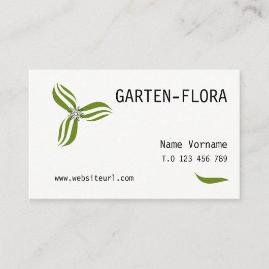garten flora visitenkarte (Vorderseite)