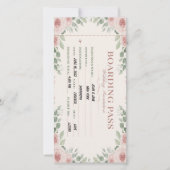 Garten Floral Boarding Pass Hochzeit Save The Date (Vorderseite)